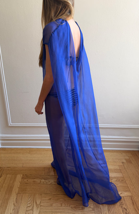 Le Caftan in Indigo Chiffon