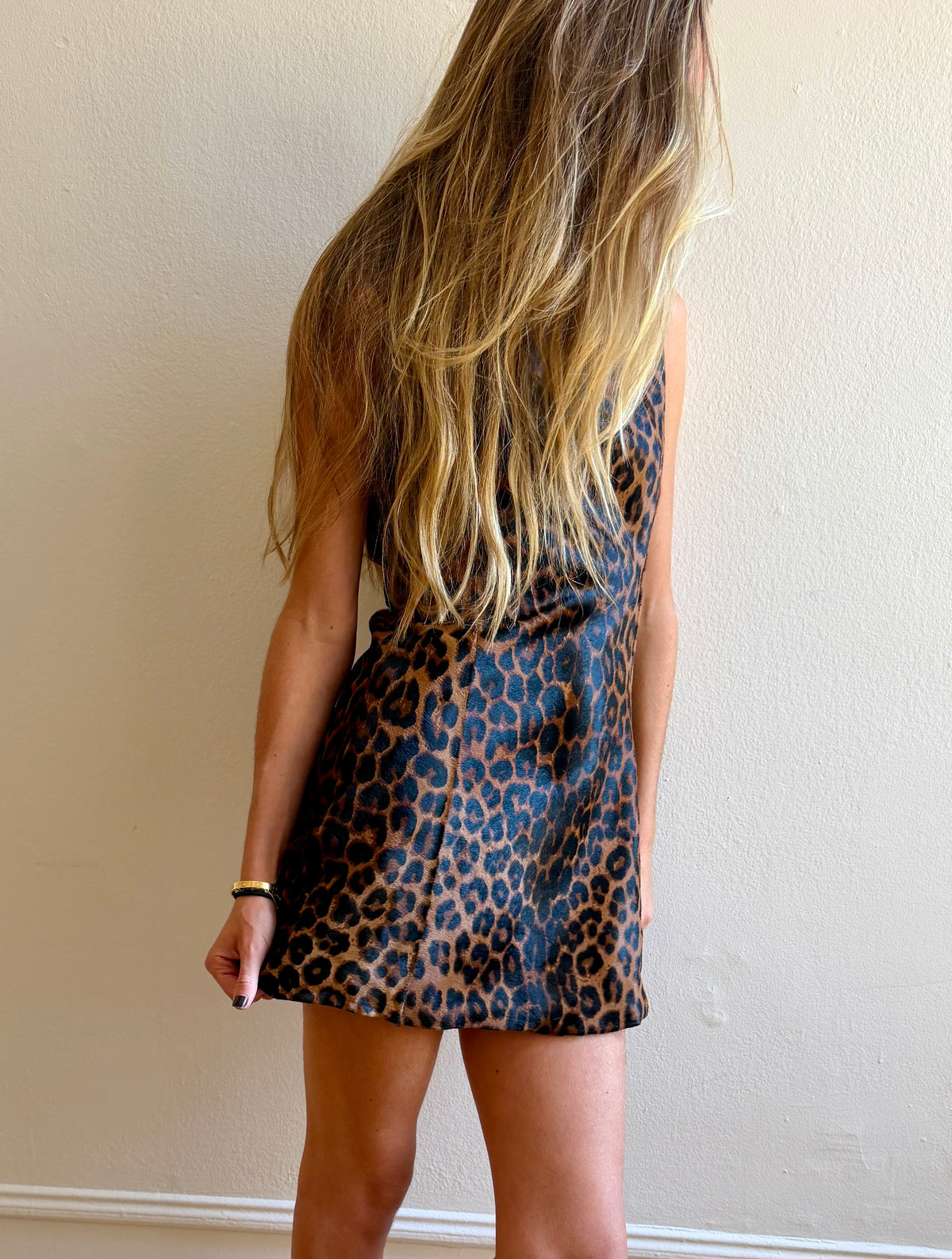 Le Pony Shift Dress in Leopard