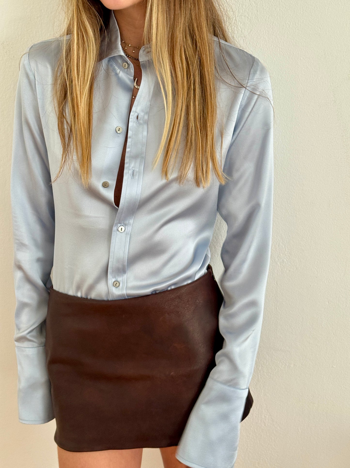 Le Leather Mini in Vintage Saddle